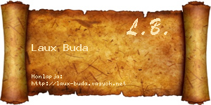 Laux Buda névjegykártya